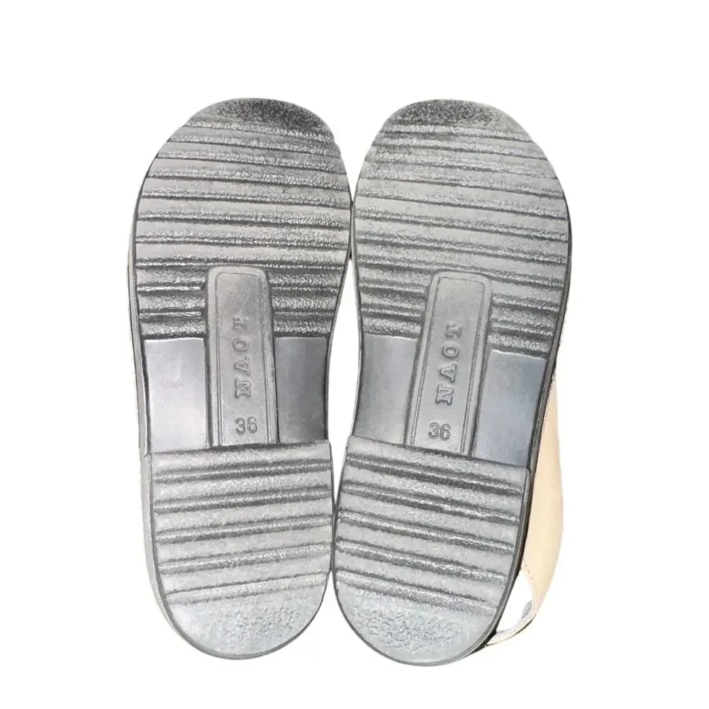 Naot Enid Sandals Women's Size 5 Beige Leather Adjustable Straps Comfort Shoes
